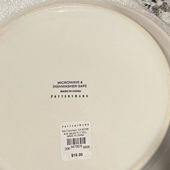 New Pottery Barn Ava Floral Salad Plate Set, S/4, Yellow - Picture 5 of 13